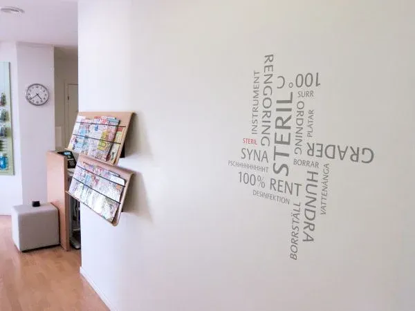 Väggdekor i interiörmiljö